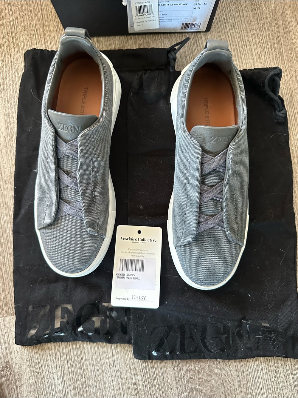 Zegna Gray Triple Stitch trimmed-linen